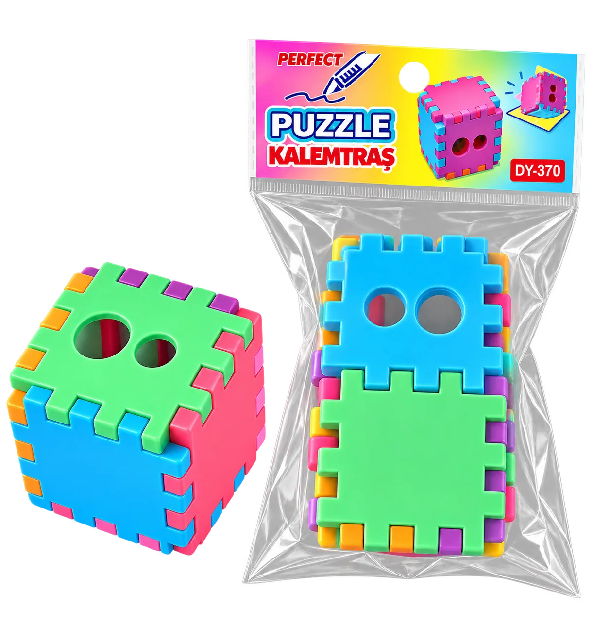 PERFECT PUZZLE 2'Lİ OYUNCAK KALEMTRAŞ / 48 / 1152 - YS-DY370